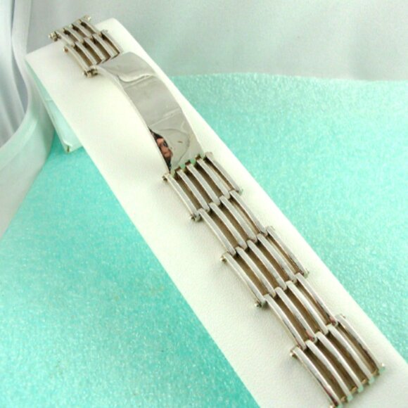 Tiffany & Co Gatelink  I.D. Bracelet 18K Gold & Sterling Silver Rare - Picture 3 of 5